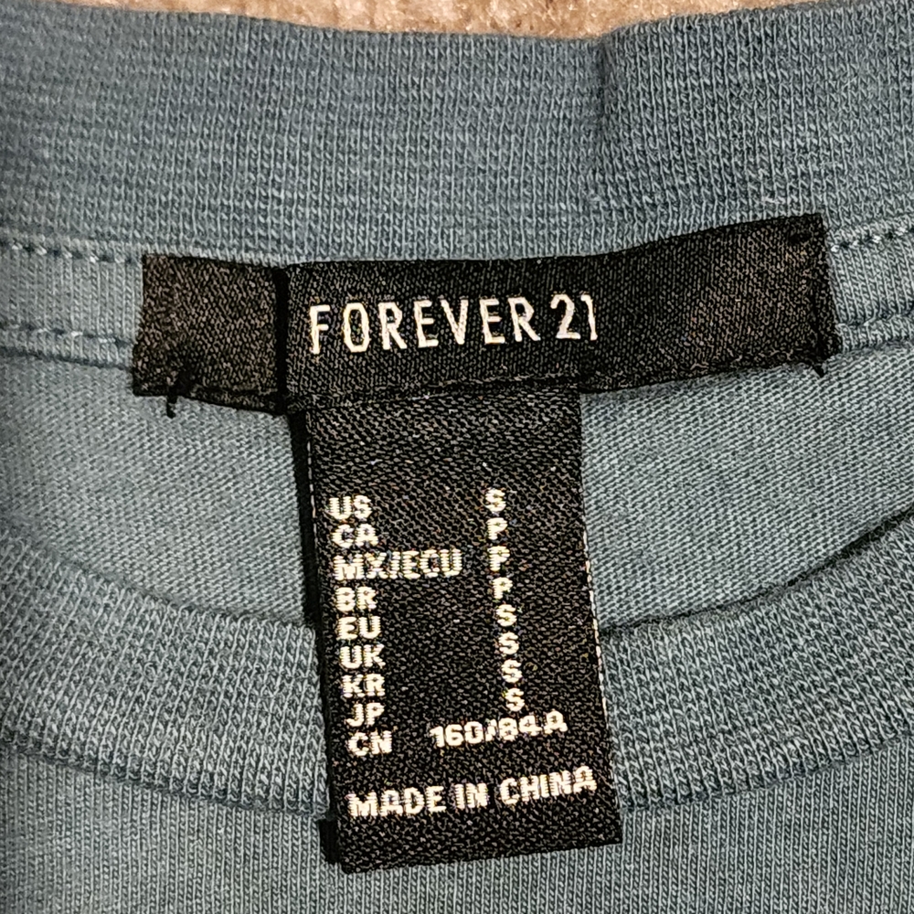 Forever 21 - Slate Blue Long Sleeve Top - Size Small - Picture 4 of 4